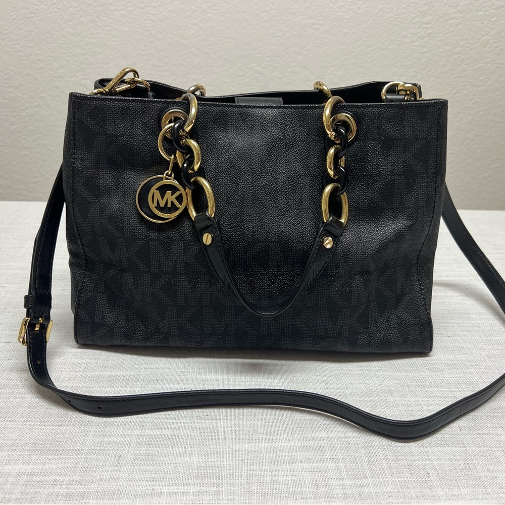 michael kors signature logo satchel